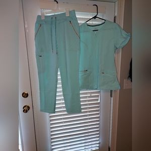 Statement by Cherokee scrubs aqua color